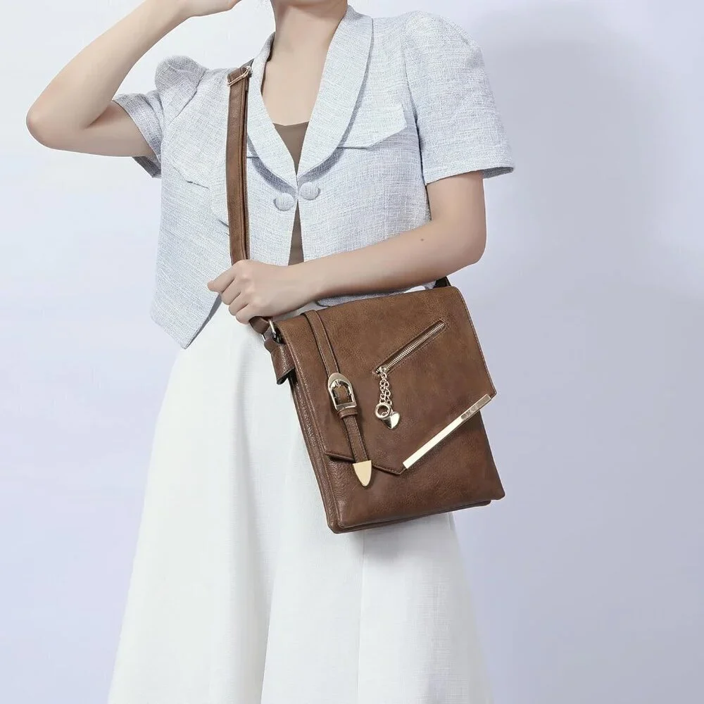 Crossbody Bag Vegan Leather Small Purse Women’s Shoulder Handbag